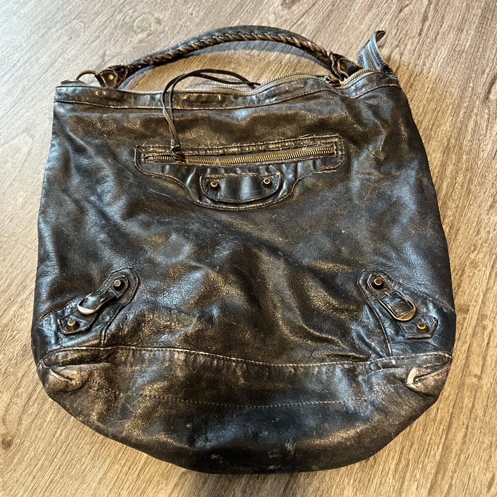 Balenciaga black shoulder bag hobo motocycle bag - Picture 3 of 3